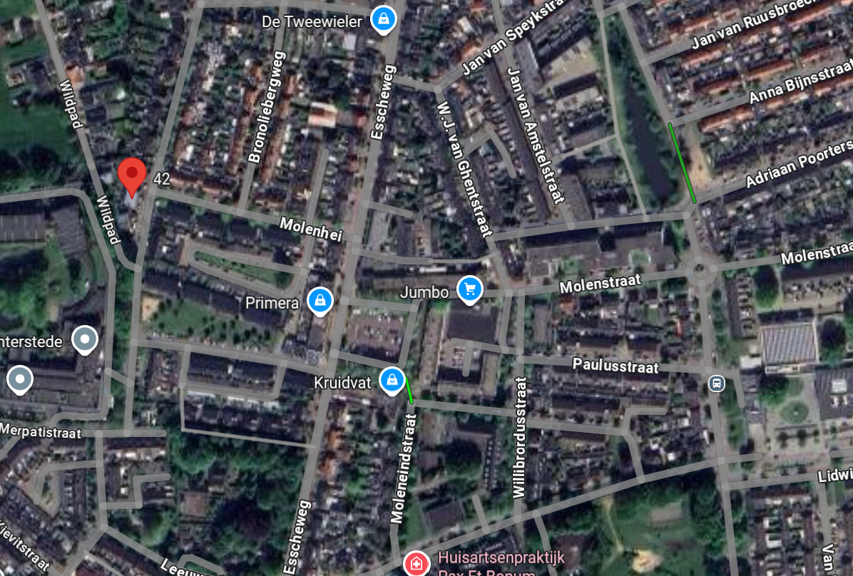 Satellietbeeld van Vught en omgeving